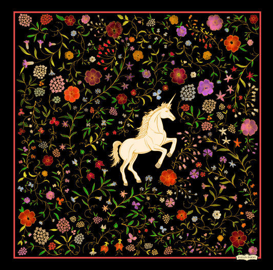 Unicorn in the Enchanted Garden Scarf